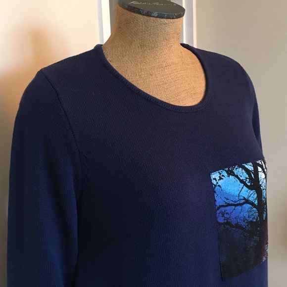 Med 8-10 Boho Heavy Cotton Knit Artsy A-Line Dress - Picture 5 of 7